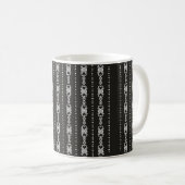 Mug texture cardiaque aztèque Abstraite (Devant droit)