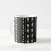 Mug texture cardiaque aztèque Abstraite (Devant gauche)