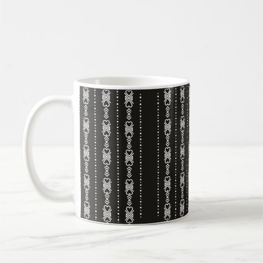 Mug texture cardiaque aztèque Abstraite (Gauche)