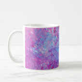 Mug Texture créative bleu-rose, taches de peinture. (Gauche)