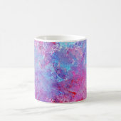 Mug Texture créative bleu-rose, taches de peinture. (Centre)