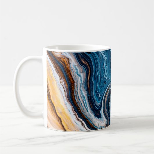 Mug Texture d'art fluide. Arrière - plan avec mélange (Gauche)