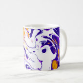 Mug Texture d'art fluide : peintures tourbillonnantes. (Devant droit)