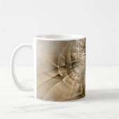 Mug Texture d'art fractal moderne abstrait Tons de Ter (Gauche)