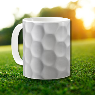 Mug Texture de balle de golf blanche gaufree