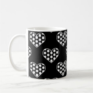 Mug Texture de ballon de football en forme de cœur