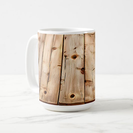 Mug Texture de bois (Devant gauche)