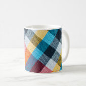 Mug Texture de fermeture de tissu, tissage de style th (Devant droit)