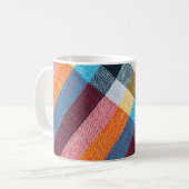 Mug Texture de fermeture de tissu, tissage de style th (Devant gauche)