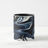 Mug Texture de flux de marbre liquide fluide élégant a (Centre)
