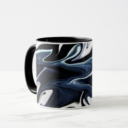 Mug Texture de flux de marbre liquide fluide élégant a (Devant gauche)