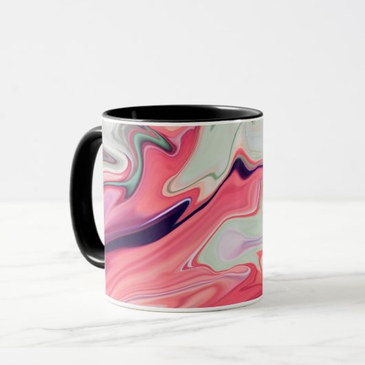 Mug Texture de flux de marbre liquide fluide élégant a (Devant gauche)