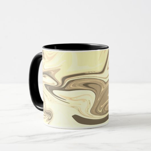 Mug Texture de flux de marbre liquide fluide élégant a (Devant gauche)