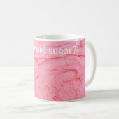 Mug Texture de glace à la fraise rose (Devant droit)