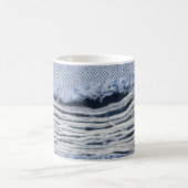 Mug Texture de jean bleu clair torn (Centre)
