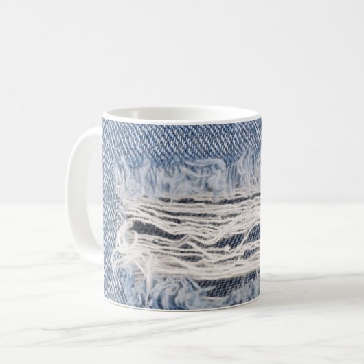 Mug Texture de jean déchiré (Devant gauche)