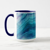 Mug Texture de l'Agate Vert de la Mer Bleue (Gauche)