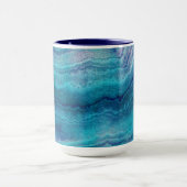 Mug Texture de l'Agate Vert de la Mer Bleue (Centre)