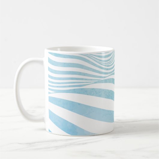 Mug texture de l'eau Abstraite faite à la main peinte (Gauche)