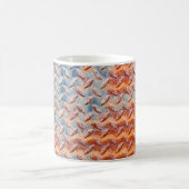 Mug Texture de maille de métal rouillé. Closeup Rusty  (Centre)