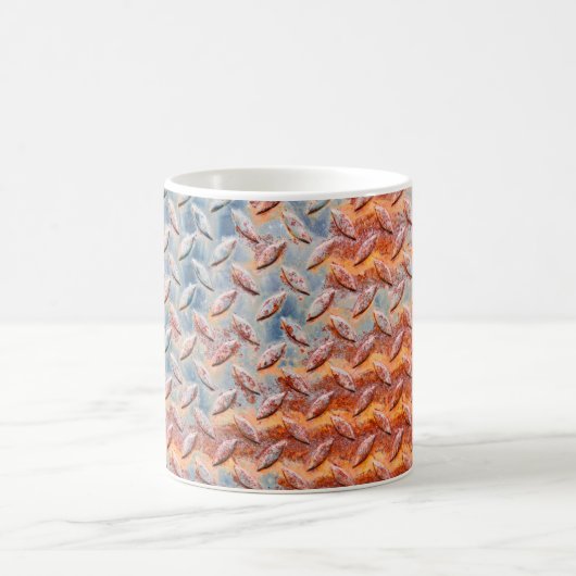 Mug Texture de maille de métal rouillé. Closeup Rusty  (Centre)