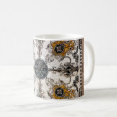 Mug Texture de marbre arabesque Patchwork Vintage (Devant droit)