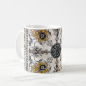 Mug Texture de marbre arabesque Patchwork Vintage (Devant gauche)