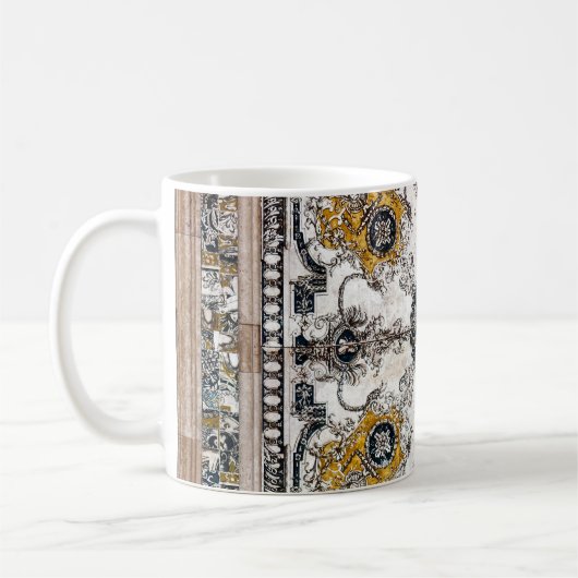 Mug Texture de marbre arabesque Patchwork Vintage (Gauche)
