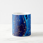 Mug Texture de marbre bleu or luxueux (Centre)