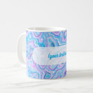Mug Texture de marbre bleu violet Peinture liquide abs