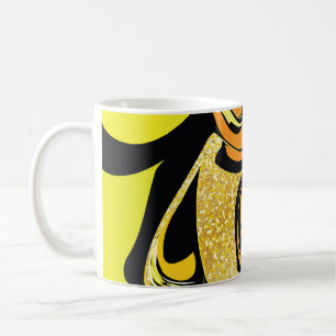 Mug Texture de marbre doré de luxe