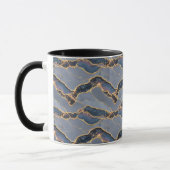 Mug Texture de marbre gris foncé de luxe avec veines d (Gauche)