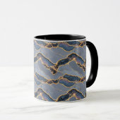 Mug Texture de marbre gris foncé de luxe avec veines d (Devant droit)