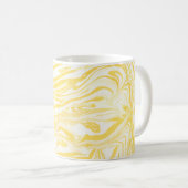 Mug Texture de marbre jaune. Main dessinée (Devant droit)