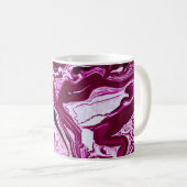 Mug Texture de marbre magenta : Art Abstrait des fluid (Devant droit)