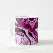 Mug Texture de marbre magenta : Art Abstrait des fluid (Devant gauche)