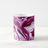 Mug Texture de marbre magenta : Art Abstrait des fluid (Centre)