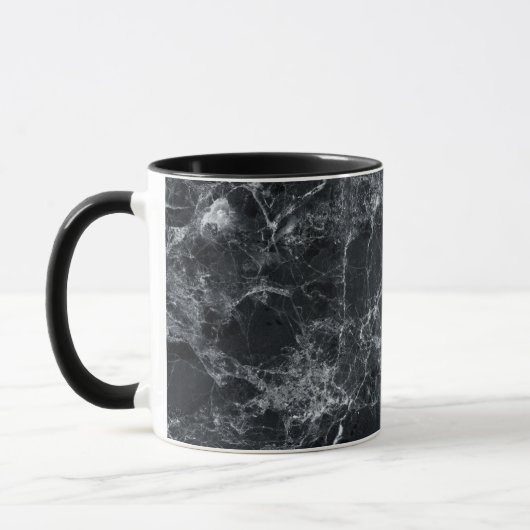 Mug Texture de marbre noire (Gauche)