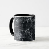 Mug Texture de marbre noire (Devant gauche)