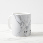 Mug Texture de marbre personnalisé gris blanc (Devant gauche)