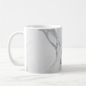 Mug Texture de marbre personnalisé gris blanc (Gauche)
