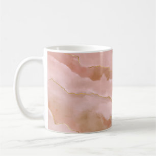 Mug Texture de marbre rose