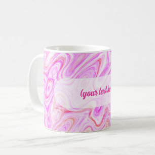 Mug Texture de marbre rose bébé peinture liquide abstr