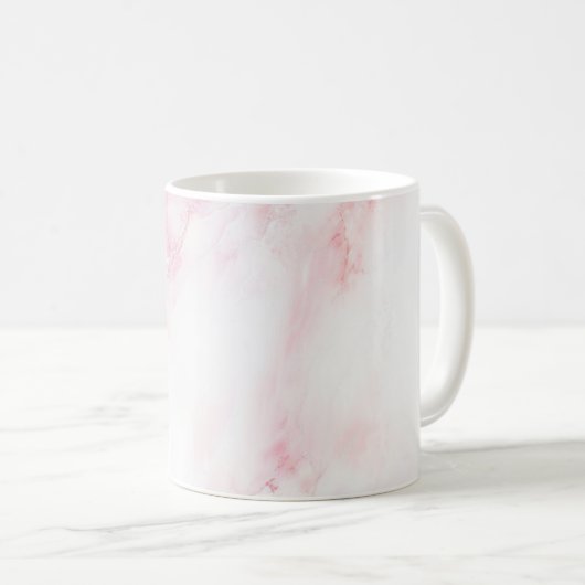 Mug Texture de marbre rose doux (Devant droit)