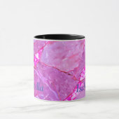 Mug Texture de marbre rose, effet de marbre (Centre)