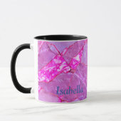 Mug Texture de marbre rose, effet de marbre (Gauche)