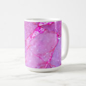 Mug Texture de marbre rose, effet de marbre (Devant droit)