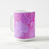 Mug Texture de marbre rose, effet de marbre (Devant gauche)