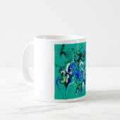 Mug texture de marbre turquoise (Devant gauche)