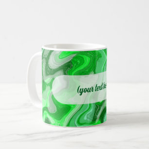 Mug Texture de marbre vert émeraude Peinture liquide a